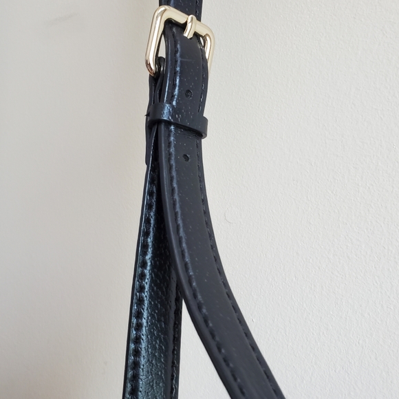 Vintage Kate Spade Striped black and white Canvas Crossbody Bag RARE - Picture 5 of 16